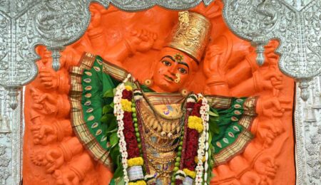 Saptashrungi Temple aerial view
