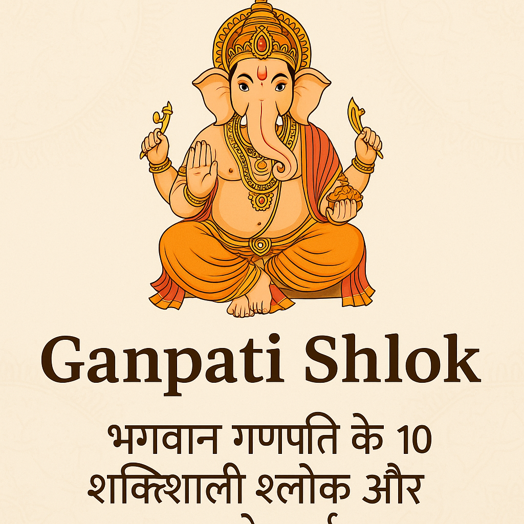 Lord Ganesha with Ganpati Shlok title in Hindi – Powerful Daily Prayers