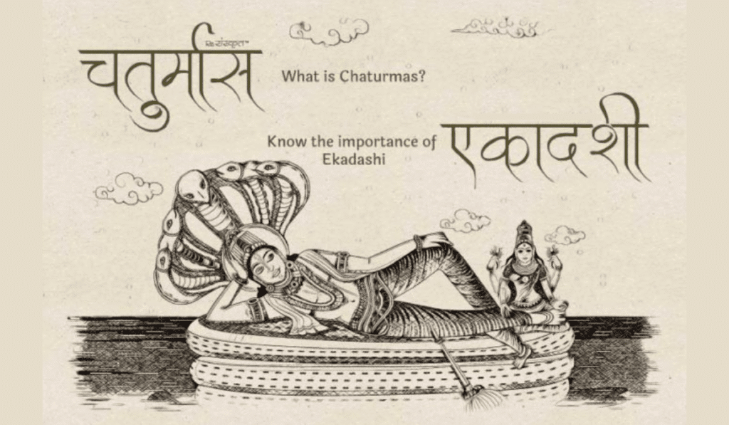 Importance of Chaturmas in Hinduism – Rituals, Significance, and Spiritual Practices 1 Lord Vishnu in Yoga Nidra during Chaturmas