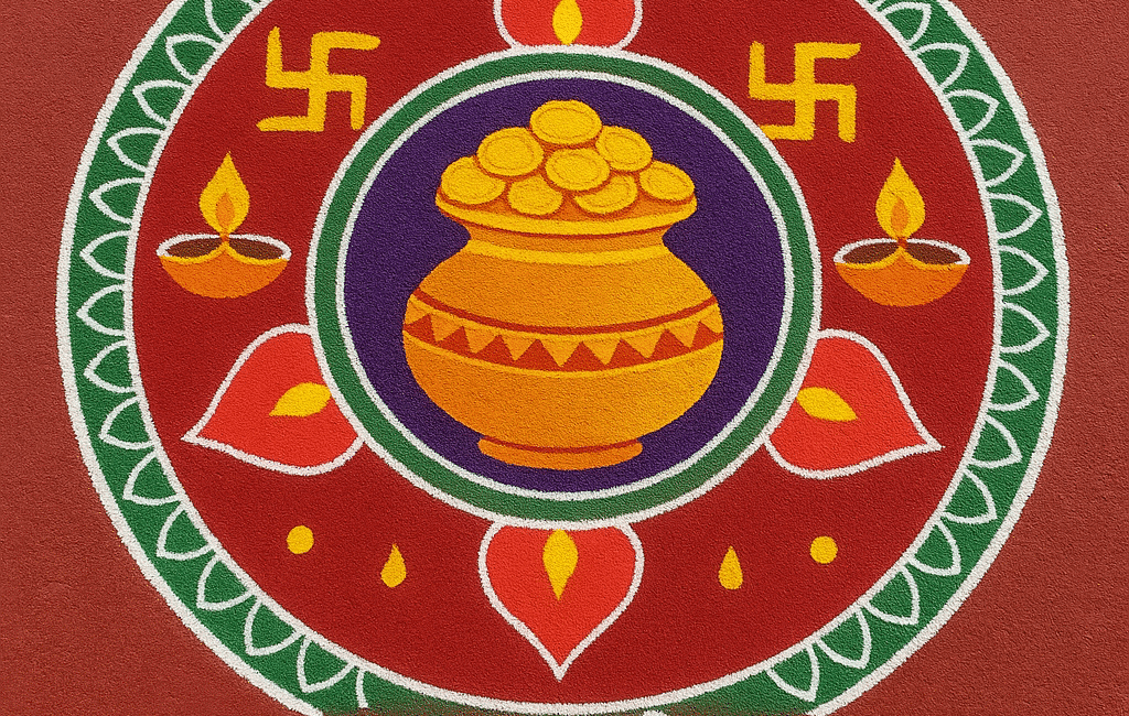 Rangoli Design for Dhanteras