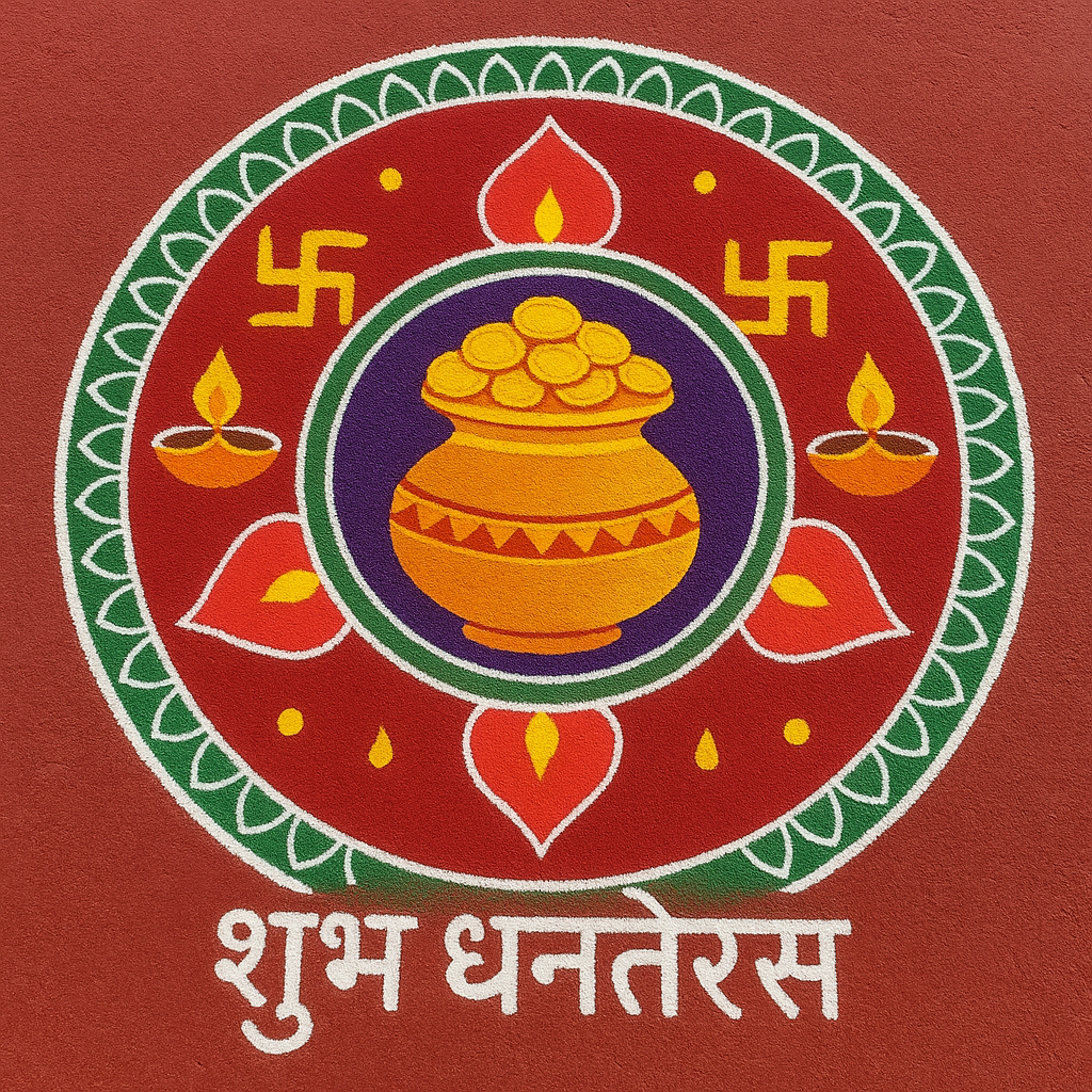 Rangoli Design for Dhanteras
