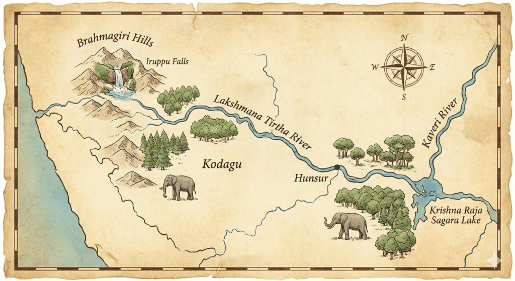 lakshmana tirtha river map