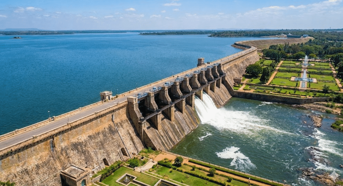 The Kaveri River in India: The Golden Mother of the South 1 Kaveri river map flowing through Karnataka and Tamil Nadu