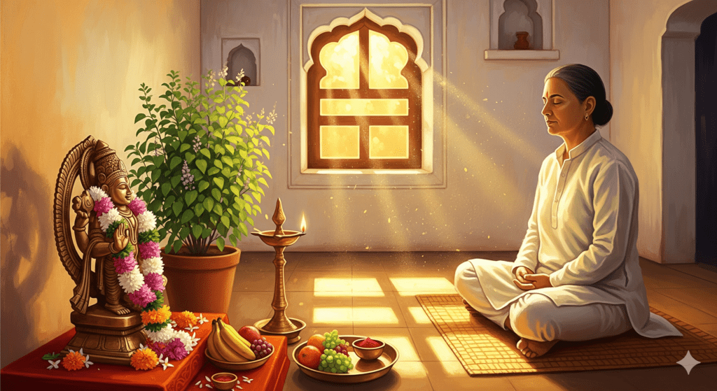 Devotee observing Nirjala Ekadashi 2026 during Jyeshtha month