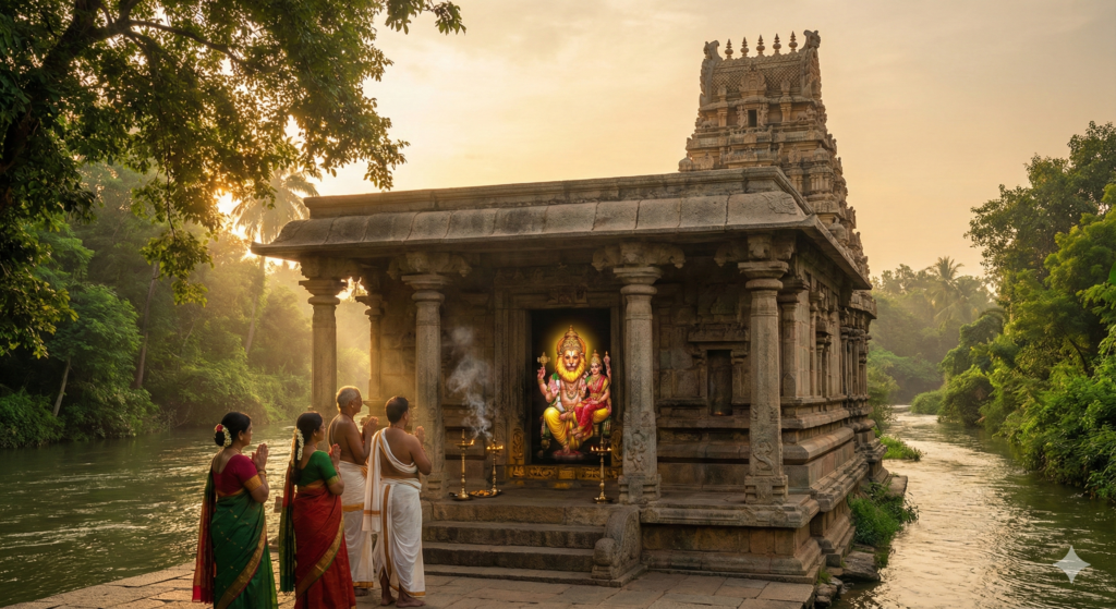 Vadapally Lakshmi Narasimha Swamy Temple in Telangana near Godavari river