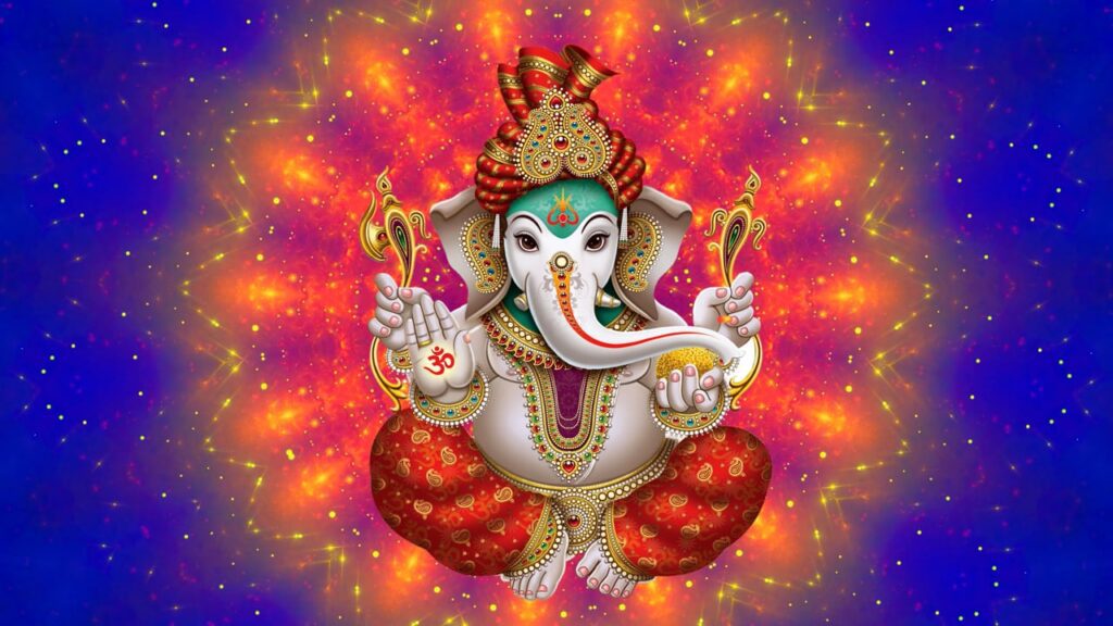 Shri Ganpati Atharvashirsha in Marathi Lyrics text with Lord Ganesha