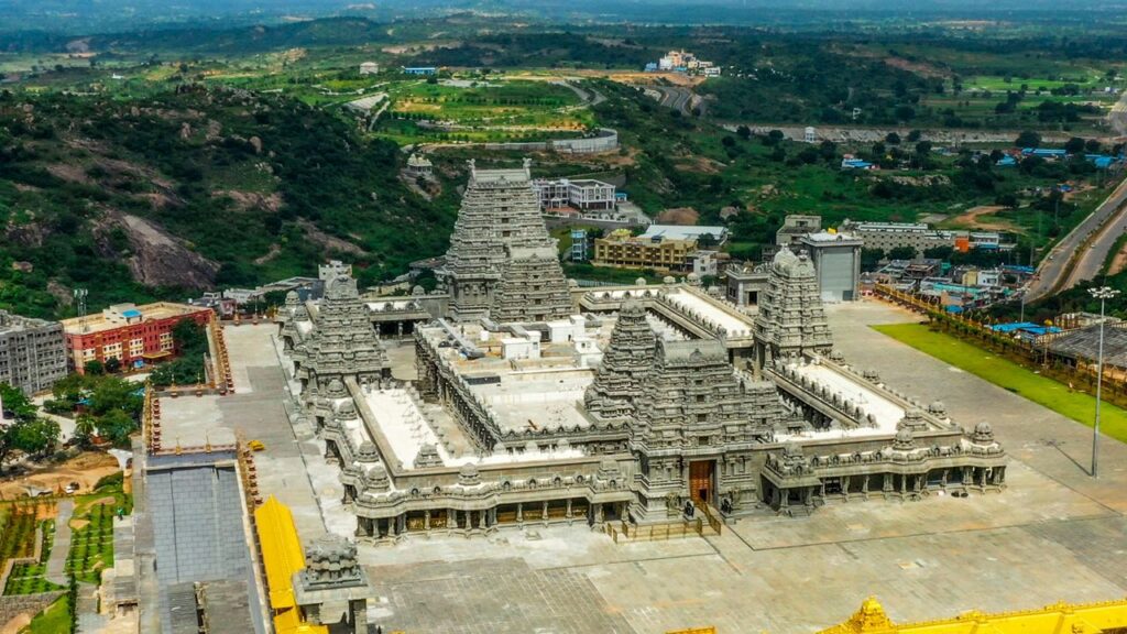 Yadagirigutta Temple hilltop view near Hyderabad
