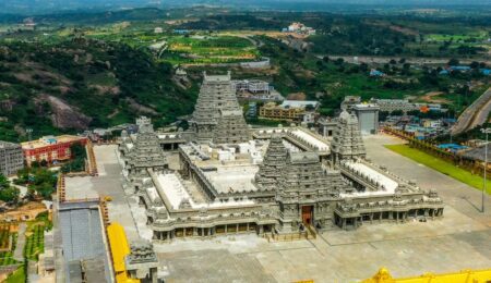 Yadagirigutta Temple hilltop view near Hyderabad