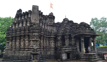 Shiv Mandir Ambarnath: A Sacred 11th-Century Marvel of Lord Shiva 1 Shiv Mandir Ambarnath exterior view showing 11th century Hemadpanthi architecture and intricate stone carvings