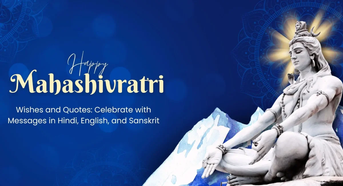 Happy Mahashivratri wishes with Lord Shiva image - Messages in Hindi, Marathi, and English