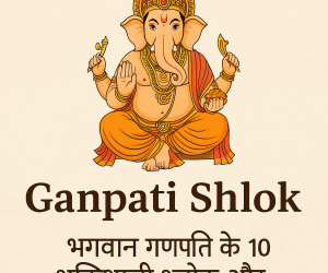 Lord Ganesha with Ganpati Shlok title in Hindi – Powerful Daily Prayers