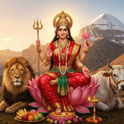 पार्वती माता आरती - Parvati Devi Image for Haritalika